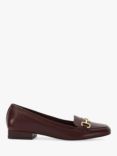 Dune Graice Leather Loafers, Dark Red