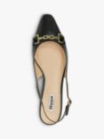 Dune Hopewell Leather Branded Snaffle Trim Slingback Flats