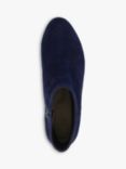 Dune Pippie Suede Ankle Boots, Dark Blue