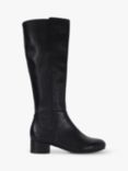 Dune Tayla Leather Long Boots, Black