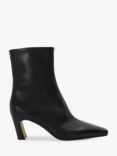 Dune Obriele Leather Heeled Ankle Boots, Black