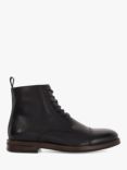 Dune Matias Leather Lace Up Boots, Black