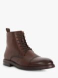 Dune Matias Leather Lace Up Boots, Brown