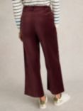 White Stuff Belle Organic Cotton Velvet Trousers, Dark Plum