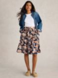 White Stuff Sarah Floral Skirt, Navy/Multi