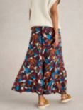 White Stuff Sara Midi Skirt, Navy/Multi