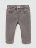 Mango Kids' Pablo Straight Jeans, Open Grey