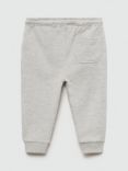 Mango Kids' Mateo Cotton Blend Trousers, Medium Grey