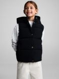 Mango Kids' Lorena Hooded Gilet, Navy