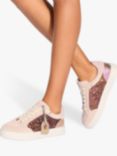 Kurt Geiger London Kensington Slim Cupsole Trainers, Pink Blush/Multi