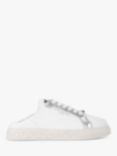 Kurt Geiger London Kensington Cupsole Mule Backless Trainers, White/Silver