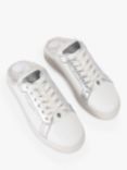 Kurt Geiger London Kensington Cupsole Mule Backless Trainers, White/Silver