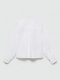 Mango Kids' Cotton Candela Long Sleeve Blouse, White