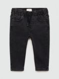 Mango Kids' Pablo Straight Jeans, Black