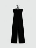 Mango Sure Ring Halterneck Jumpsuit, Black