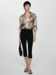 Mango Misha Semi Sheer Animal Print Shirt, Multi