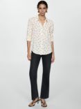 Mango Basic Polka Dot Shirt, White/Black