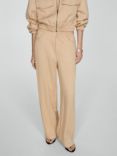 Mango Gelato Casual Trousers, Light Beige