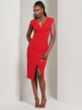 Jolie Moi Yseult Split Bodycon Dress, Red