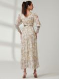 Jolie Moi Puff Sleeve Maxi Dress, Cream/Multi