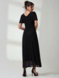 Jolie Moi Angel Sleeve Mesh Maxi Dress, Black