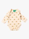 Little Green Radicals Baby Organic Cotton Rainbow Bodysuit, Pack of 2, Cream