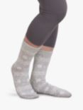 totes Cashmere Blend Ankle Socks, Pack of 2, Grey/Cream