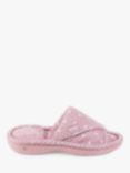 totes Popcorn Turnover Open Toe Slippers, Pink