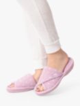 totes Popcorn Turnover Open Toe Slippers, Pink