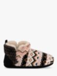 totes Patchwork Fairisle Short Boot Slippers, Multi