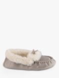 totes Sparkle Moccasin Slippers, Grey