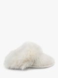 totes Textured Faux Fur Slippers, Cream