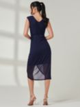 Jolie Moi Mesh Bodycon Dress, Navy