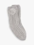 totes Sparkle Slipper Socks, Grey