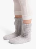 totes Sparkle Slipper Socks, Grey