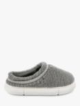 totes Borg Chunky Swept Back Mule Slippers, Grey