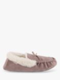 totes Velour Moccasin Slippers, Mink