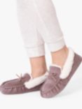 totes Velour Moccasin Slippers, Mink