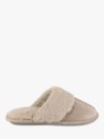 totes Velour Mule Slippers, Taupe