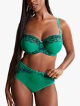 Panache Envy Leopard Lace Full Cup Bra, Emerald