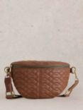 White Stuff Mini Leather Sling Bag, Mid Tan