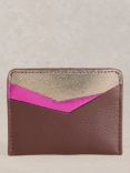 White Stuff Sloane Colour Block Leather Card Holder, Multi