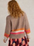 White Stuff Judi Stripe Cardigan, Natural/Multi