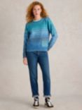 White Stuff Lilbet Ombre Wool Blend Jumper, Blue/Multi