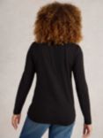 White Stuff Clara Long Sleeve Top, Black