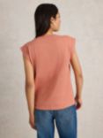 White Stuff Claudia Shirred Shoulder Top, Coral