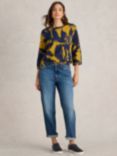 White Stuff Demi Dolman Top, Mustard/Navy