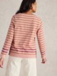 White Stuff Willow Stripe Button Hem Top