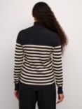 KAFFE Lizza Stripe Jumper, Black/Natural