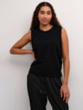 KAFFE Lizza Sleeveless Knit Top, Black Deep